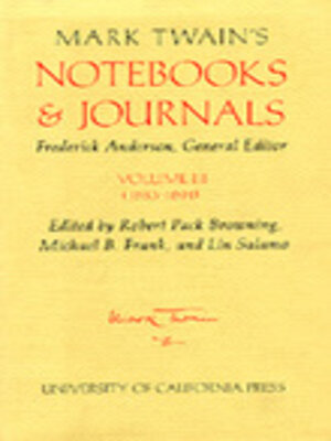 cover image of Mark Twain's Notebooks and Journals, Volume III